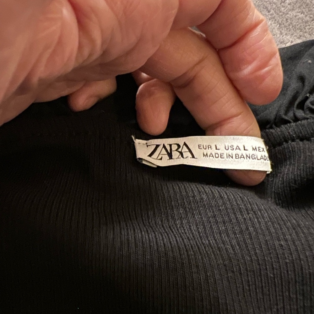 Zara Black Ruffle Bodysuit - Picture 5 of 5